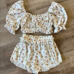 For Love And Lemons Floral White Set